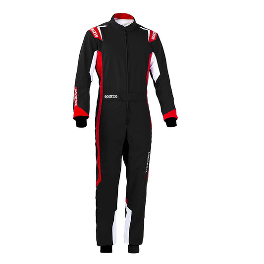 SPARCO THUNDER RACE OVERALL KIDS ZWART/ROOD — met bedrukking / 150